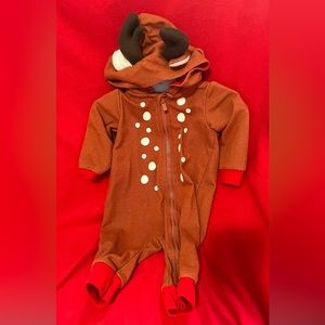 0-3 Months Onesie Christmas Reindeer Cat & Jack